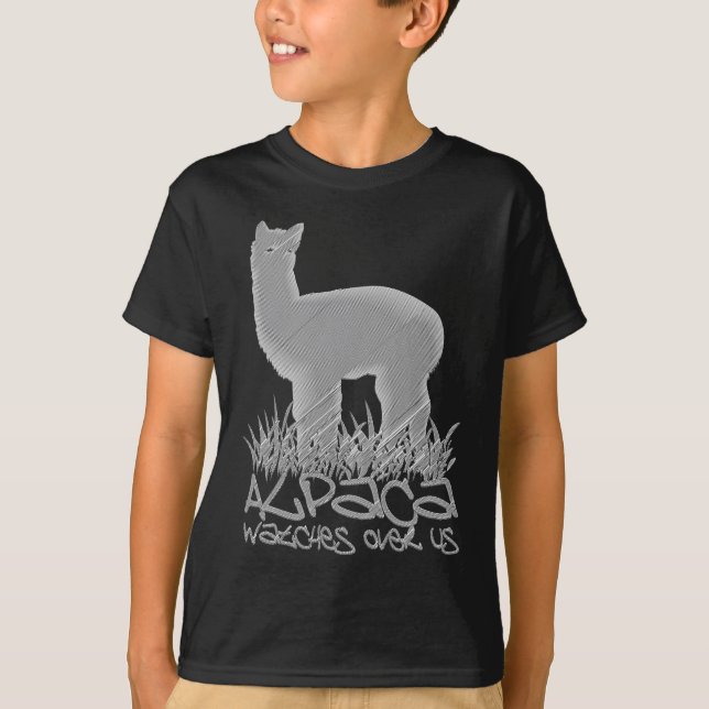 Alpacaklockor över oss t-shirt (Framsida)