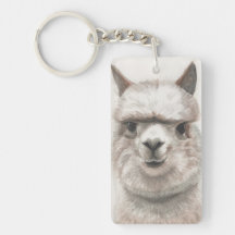 Alpacaleenden personifierar 2 sidKeychain hänger