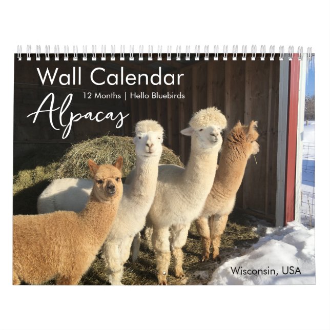 Alpacalendern 2025 efter Hej Bluebirds Kalender (Omslag)