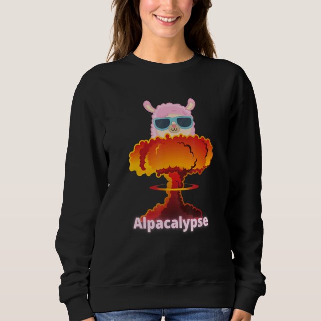 Alpacalypse Llamageddon Konstig Alpaca Llama T Shirt (Framsida)