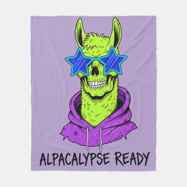 Alpacalypse redo fleecefilt (Framsidan)