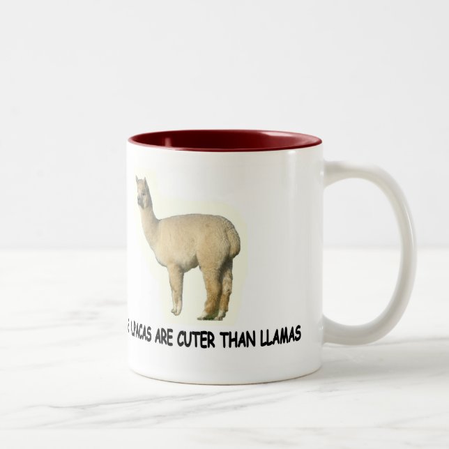 Alpacas är cuter än lamas Två-Tonad mugg (Höger)