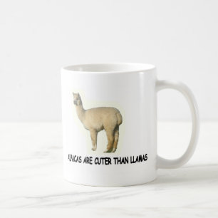 Alpacas är mer gullig än llamas kaffemugg