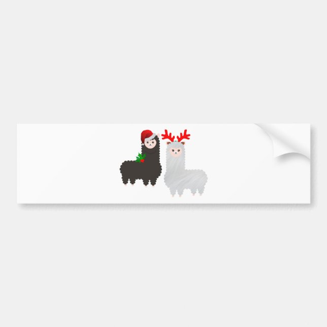 Alpacas christmas-renar bildekal (Framsidan)