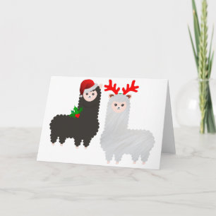 Alpacas christmas-renar helgkort