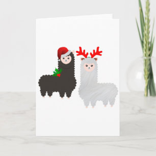 Alpacas christmas-renar helgkort