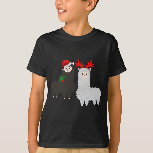 Alpacas christmas-renar t-shirt (Framsida)