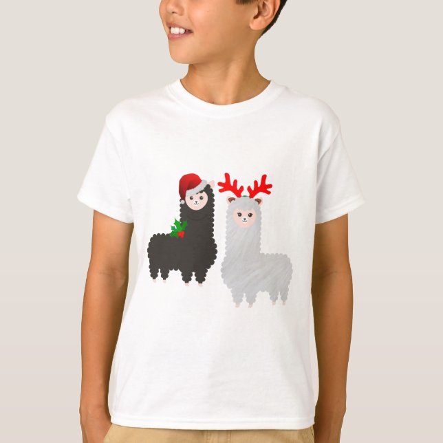 Alpacas christmas-renar t-shirt (Framsida)