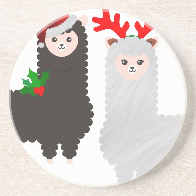 Alpacas christmas-renar underlägg (Framsidan)