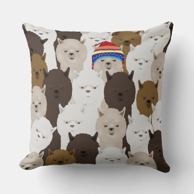 Alpacas Dekorativ kudde (Framsida)