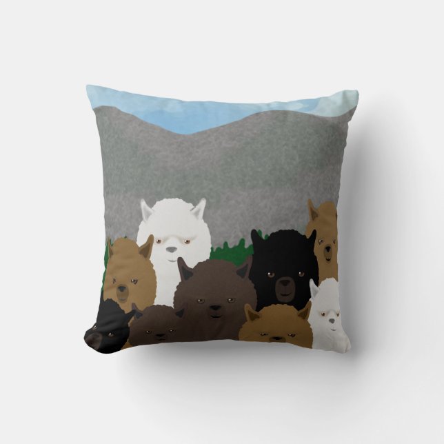 Alpacas Dekorativ kudde (Framsida)