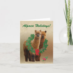 Alpacas julkort helgkort