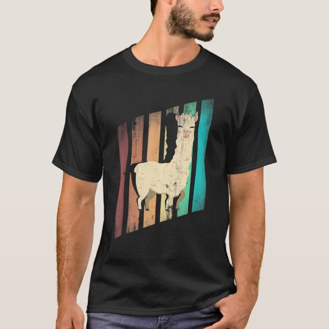 Alpacas LLamas Mammals Alpaca Silhouette T Shirt (Framsida)