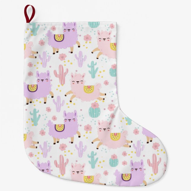 Alpacas/Llamas Stor Julstrumpa (Framsidan)