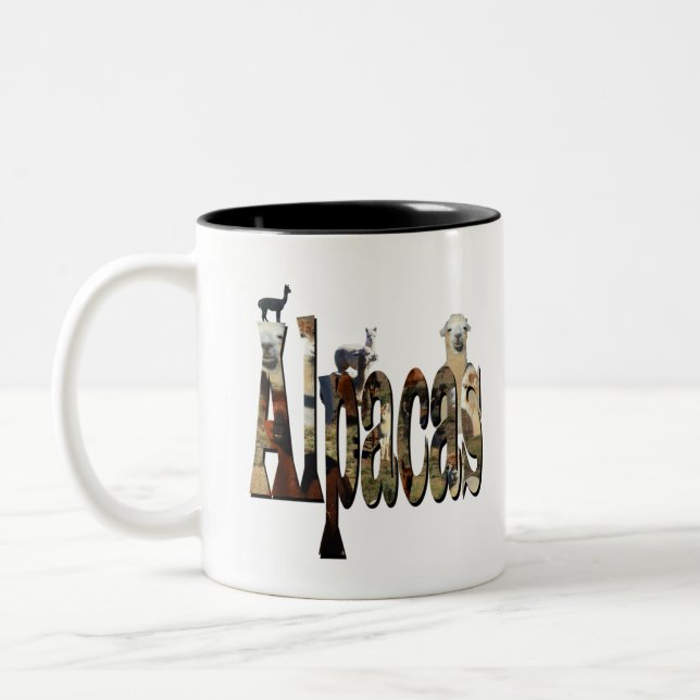 Alpacas Logotyp med alperna. Två-Tonad Mugg (Vänster)
