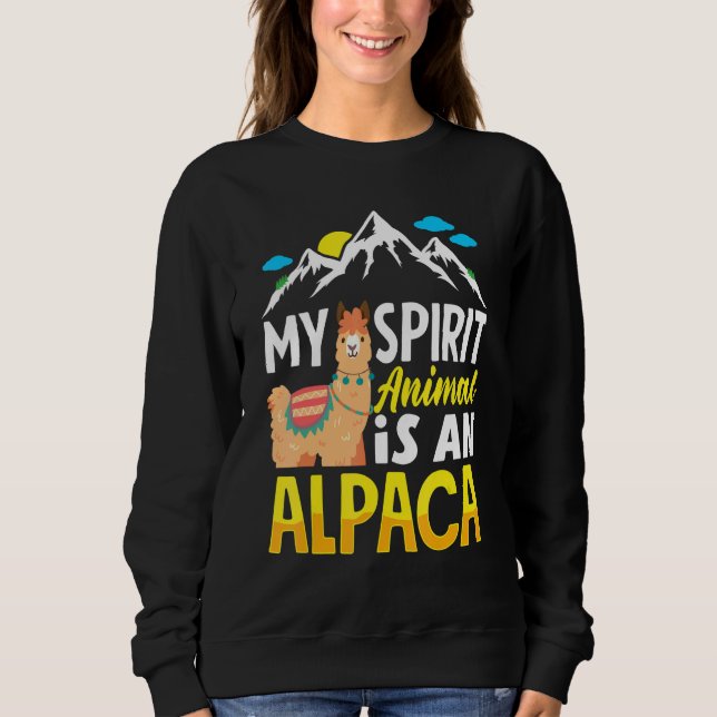 Alpacas Mammals LLamas Alpaca My Spirit Animal Is  T Shirt (Framsida)
