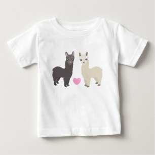Alpacas och hjärta t shirt
