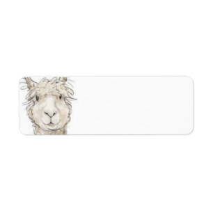"Alpacas" Returadress Etikett