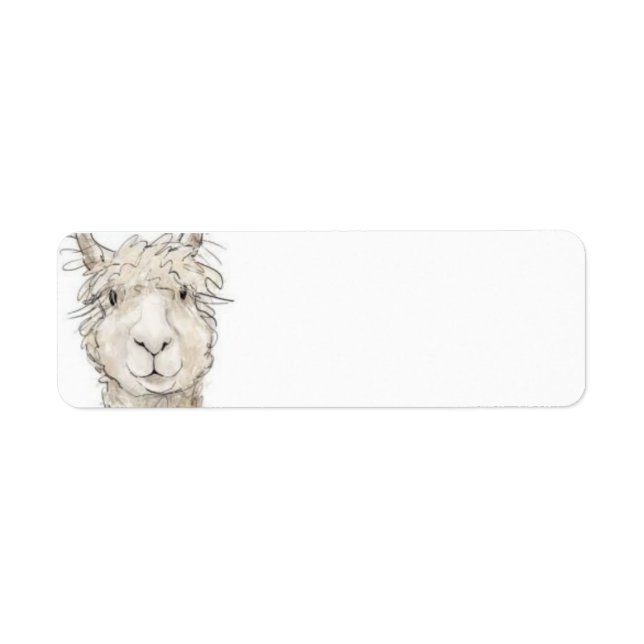 "Alpacas" Returadress Etikett (Framsidan)