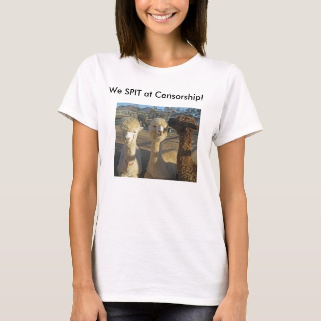 AlpacaT-tröja med ett meddelande! Tee (Framsida)