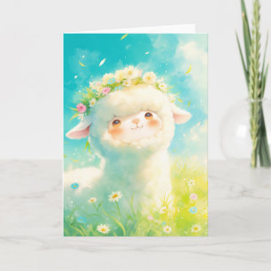 Alpacka blomkronobliss kort