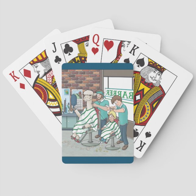 Alpacka frisyr  casinokort (Baksidan)