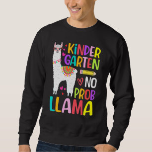 Alpacka Inget Prob Llama Tillbaka Till Skolan Förs Lång Ärmad Tröja