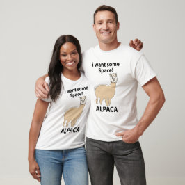Alpacka Jag Vill Ha Lite Utrymme Rolig Alpacka T Shirt