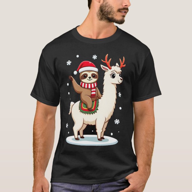 Alpacka Seng Christmas (3) T Shirt (Framsida)