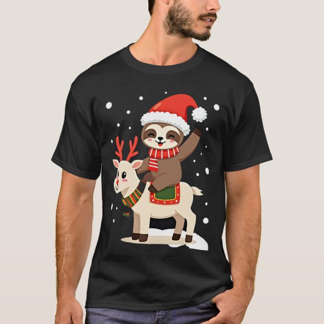 Alpacka Sengångare Jul (3) T Shirt (Framsida)