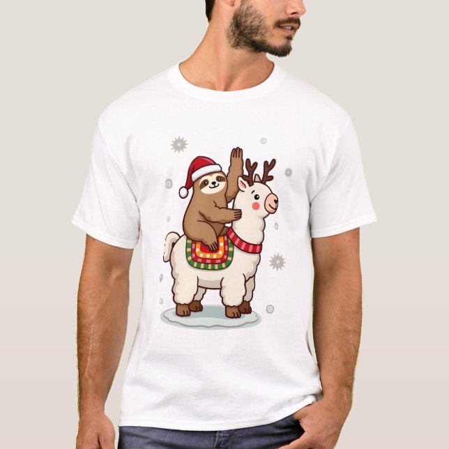 Alpacka Sengångare Jul T Shirt (Framsida)