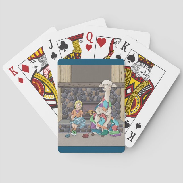 Alpacka Stickning Casinokort (Baksidan)