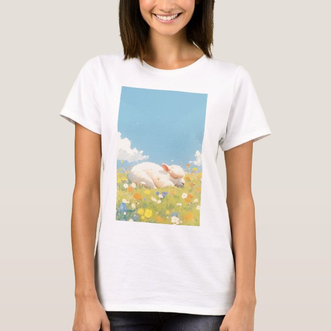 Alpackans Sövande Äng T Shirt (Framsida)