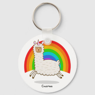 Alpacorn Rainbow Nyckelring