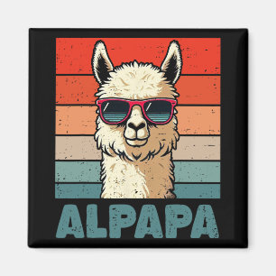 Alpapa Fars Dag Bästa Pappa Lama Rolig Lama A Magnet