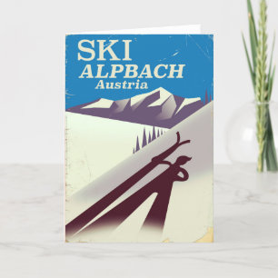 Alpbach Österrikisk skidreseposter Kort