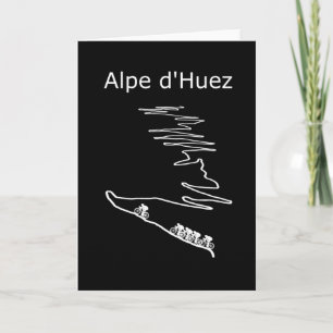 Alpe d Huez i Frankrike-cyklingskonstruktion för m Kort