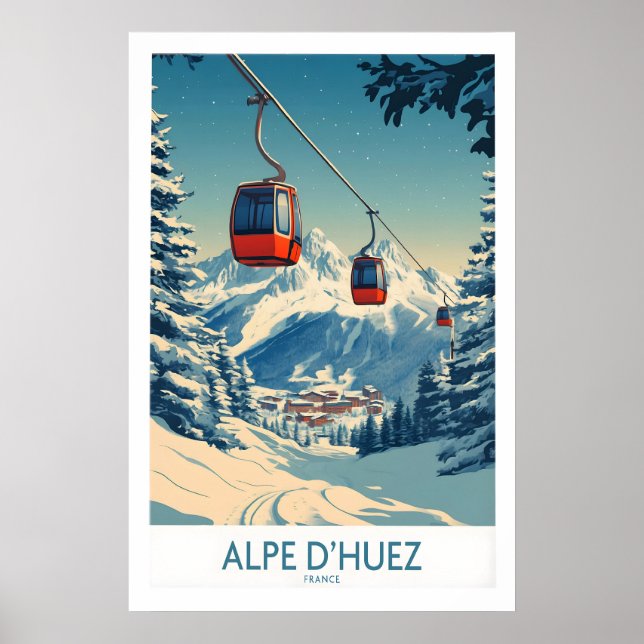 Alpe dHuez Affisch Frankrike 1 (Framsidan)