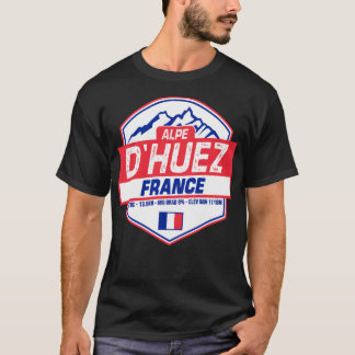 Alpe D'Huez Cycling Frankrike T Shirt