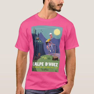 Alpe D'Huez Cycling Poster T Shirt