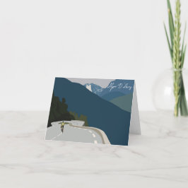 Alpe d'Huez-cykling digital print Tack Kort