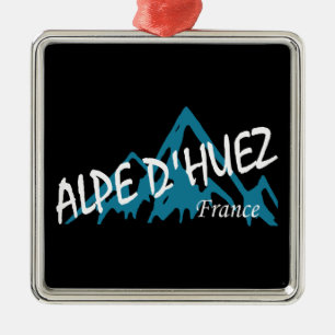 Alpe d'Huez Frankrike Mountains Julgransprydnad Metall
