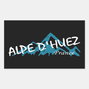 Alpe d'Huez Frankrike Mountains Rektangulärt Klistermärke