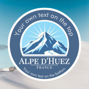 Alpe d'Huez Frankrike skidort Klistermärken