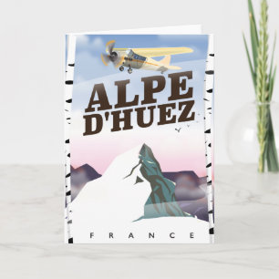 Alpe d'Huez, Frankrike skidresor affisch Helgkort