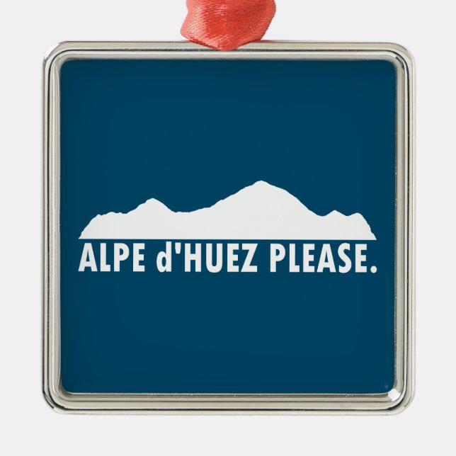 Alpe d'Huez Frankrike Snälla Julgransprydnad Metall (Framsidan)
