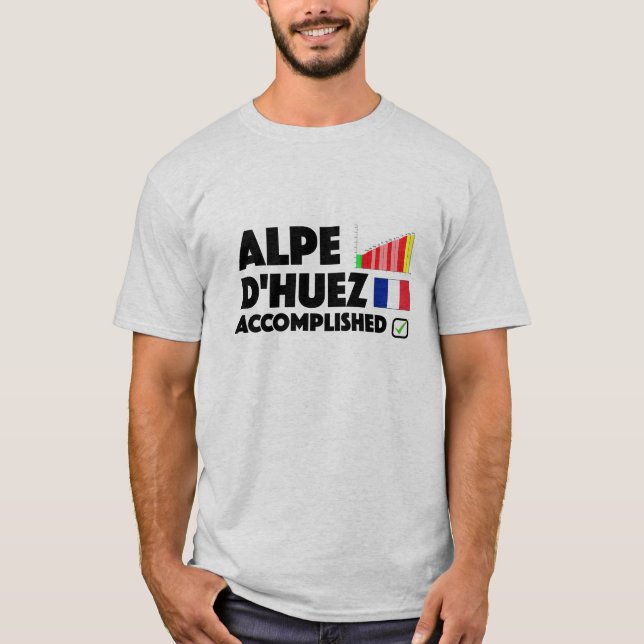Alpe D'Huez fulländade cykla T skjortafrankriken Tee Shirt (Framsida)