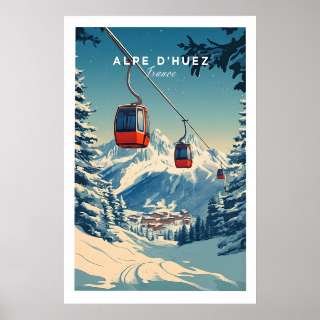 Alpe dHuez Tryck Frankrike 1 (Framsidan)