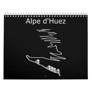 Alpe Huez i Frankrike Cycling Design Manar Kalender