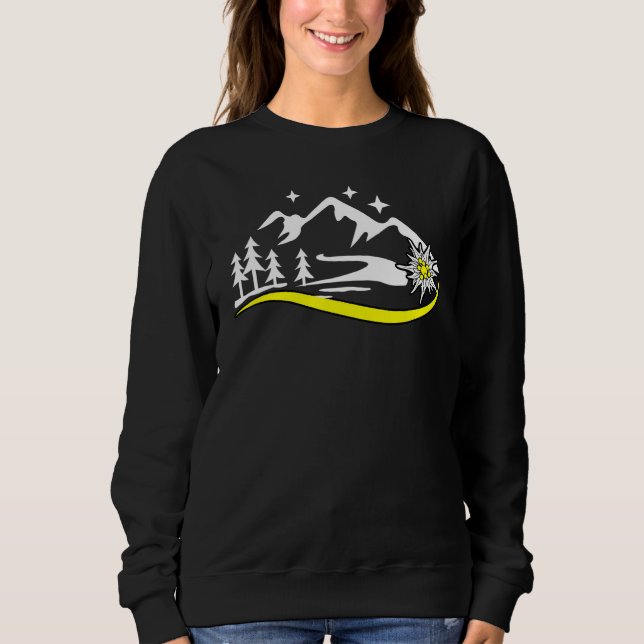 Alpen Edelweiß Edelweiss kostym för dirndl och le T Shirt (Framsida)